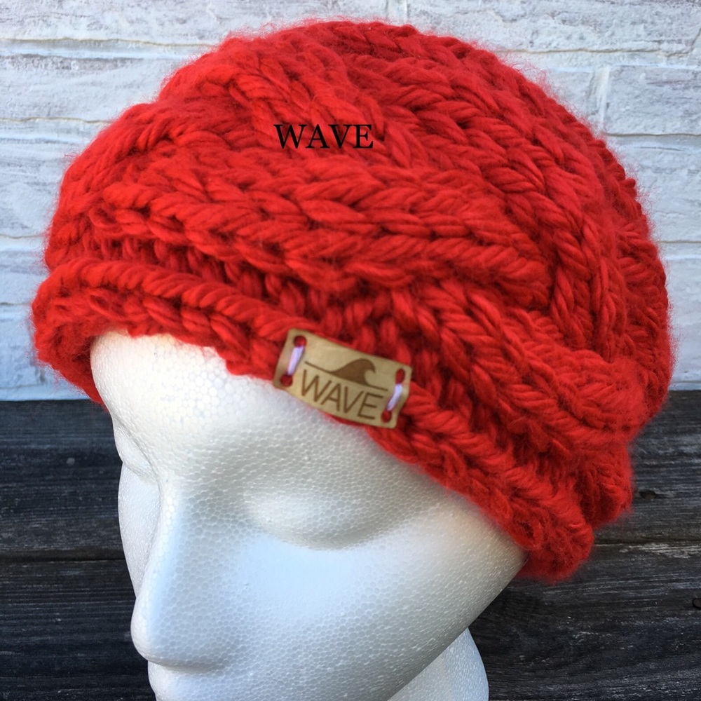 Custom designed headband / ear warmers hand knit.